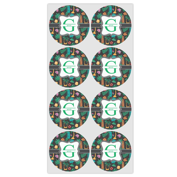 Hawaiian Masks Drink Topper - Medium - Set of 12