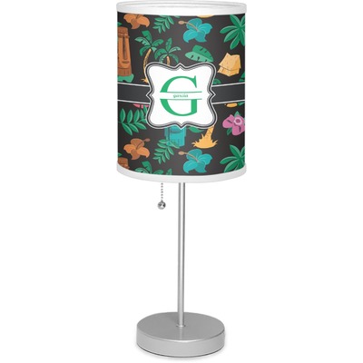 Hawaiian Masks 7" Drum Lamp with Shade (Personalized)