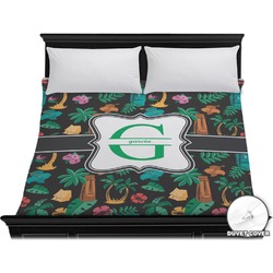 Hawaiian Masks Duvet Cover - King (Personalized)