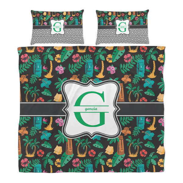 Hawaiian Masks Duvet Cover Set - King - Alt Approval