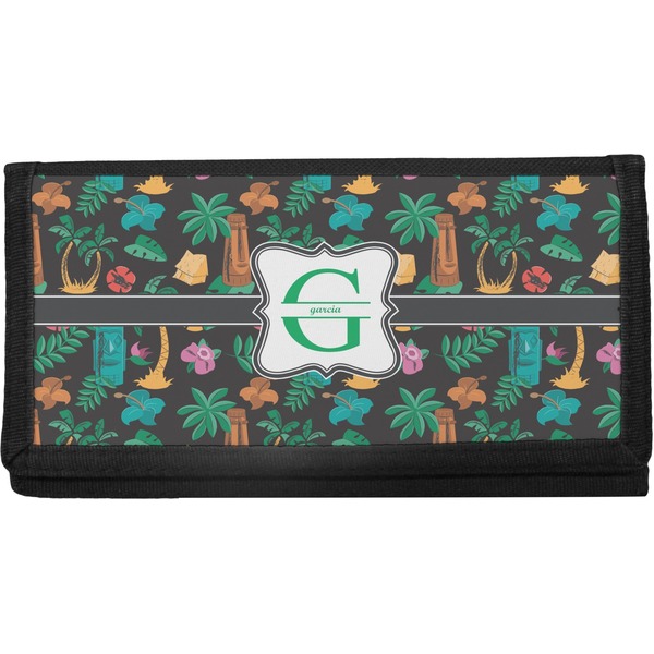 Custom Hawaiian Masks Canvas Checkbook Cover (Personalized)