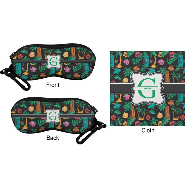 Hawaiian Masks Eyeglass Case & Cloth (Approval)