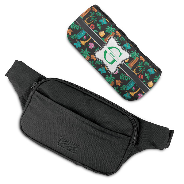 Hawaiian Masks Fanny Packs - FLAT (flap off)