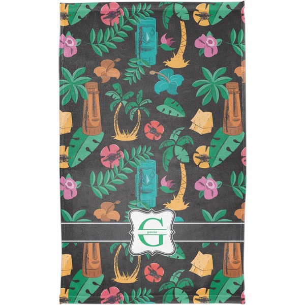 Hawaiian Masks Finger Tip Towel - Full View