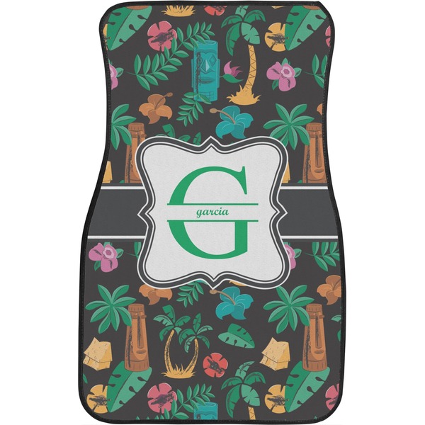 Hawaiian Masks Custom Car Floor Mats (Front Seat)