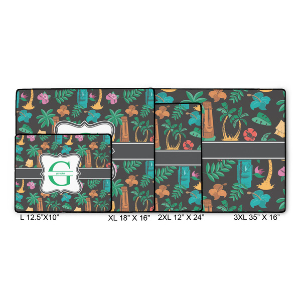 Hawaiian Masks Gaming Mats - SIZE CHART