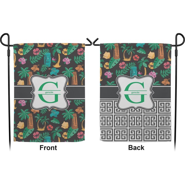 Hawaiian Masks Garden Flag - Double Sided Front and Back