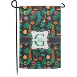 Hawaiian Masks Small Garden Flag - Single Sided w/ Name and Initial