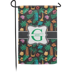 Hawaiian Masks Small Garden Flag - Double Sided w/ Name and Initial