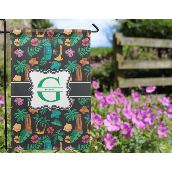 Hawaiian Masks Garden Flag - Outside In Flowers