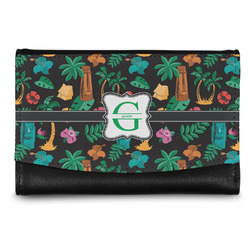 Hawaiian Masks Genuine Leather Women's Wallet - Small (Personalized)