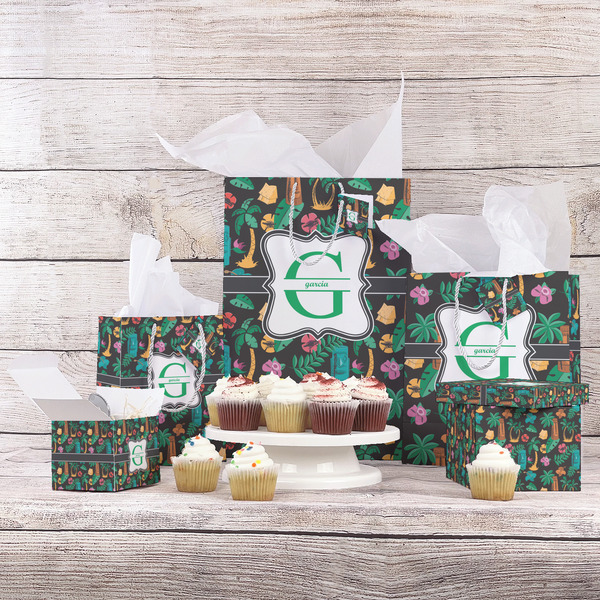 Hawaiian Masks Gift Bags - In Context