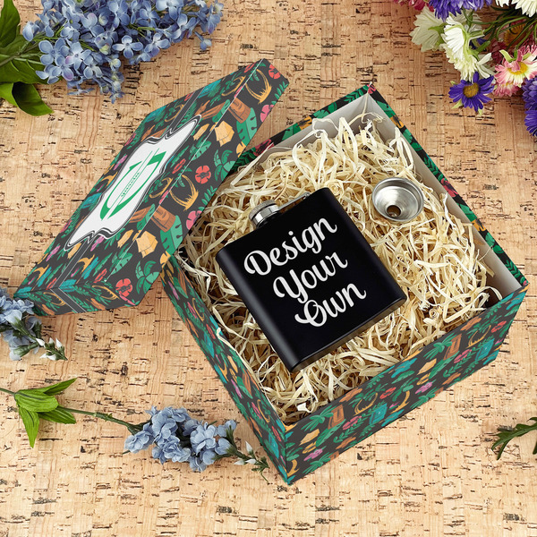 Hawaiian Masks Gift Boxes with Lid - Canvas Wrapped - Large - In Context