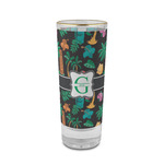 Hawaiian Masks 2 oz Shot Glass - Glass with Gold Rim (Personalized)