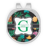 Hawaiian Masks Golf Ball Marker - Hat Clip - Silver