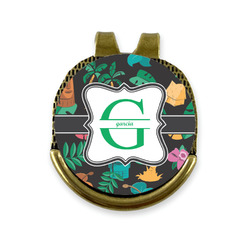 Hawaiian Masks Golf Ball Marker - Hat Clip - Gold