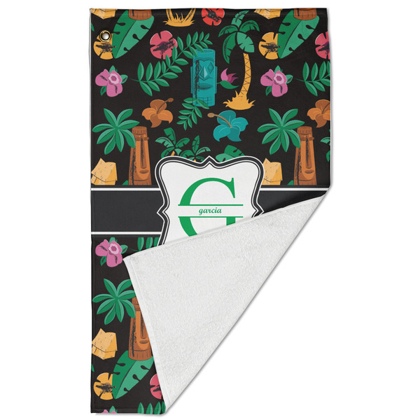 Hawaiian Masks Golf Towel - Folded (Large)