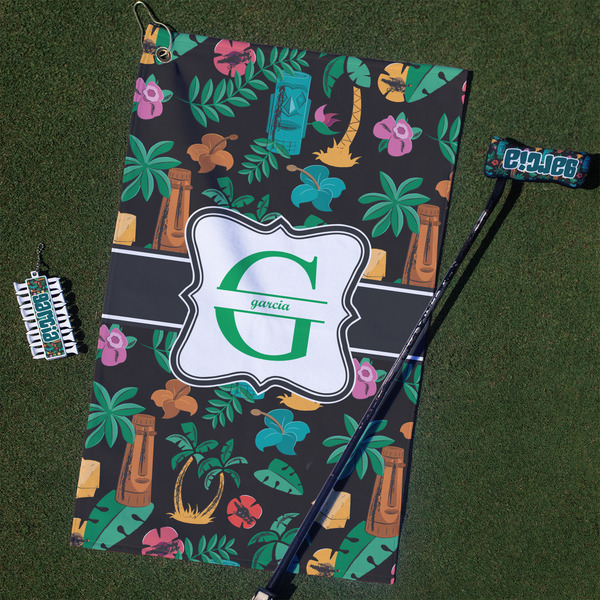 Custom Hawaiian Masks Golf Towel Gift Set (Personalized)