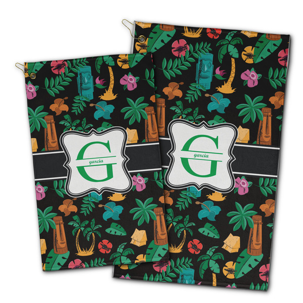 Hawaiian Masks Golf Towel - PARENT (small and large)