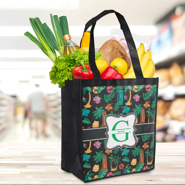 Hawaiian Masks Grocery Bag - LIFESTYLE