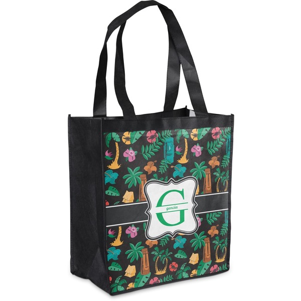 Custom Hawaiian Masks Grocery Bag (Personalized)