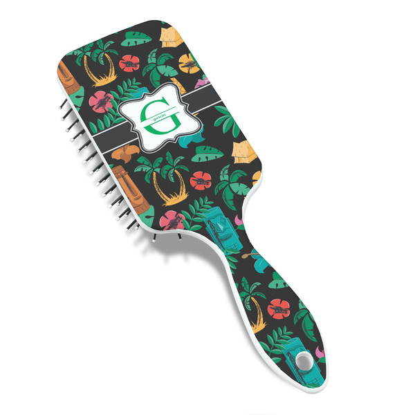 Hawaiian Masks Hair Brush - Angle View