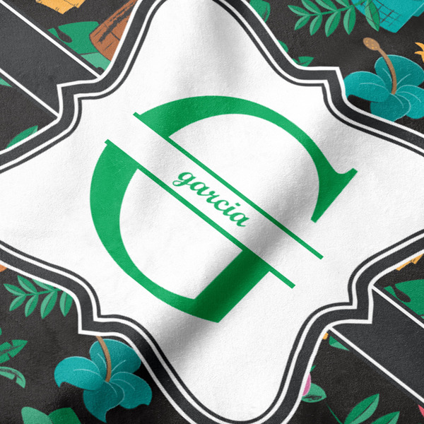 Hawaiian Masks Hooded Baby Towel- Detail Close Up