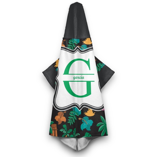 Hawaiian Masks Hooded Towel - Hanging