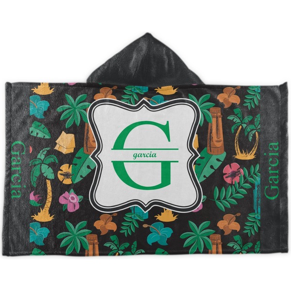 Custom Hawaiian Masks Kids Hooded Towel (Personalized)