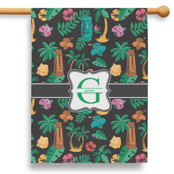 Custom Hawaiian Masks 28" House Flag (Personalized)