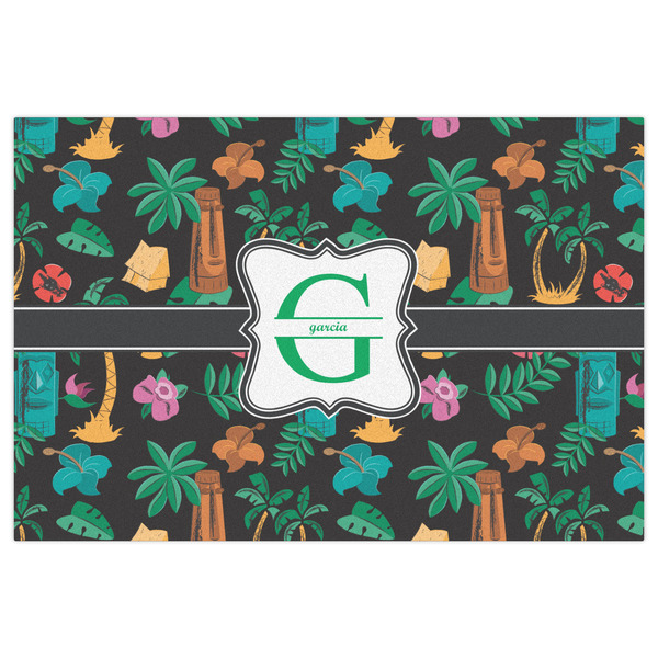 Hawaiian Masks Indoor / Outdoor Rug - 2'x3' - Front Flat