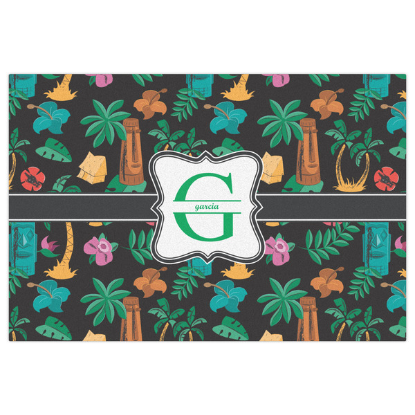 Hawaiian Masks Indoor / Outdoor Rug - 4'x6' - Front Flat