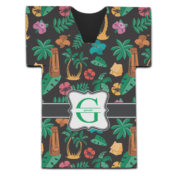 Custom Hawaiian Masks Jersey Bottle Cooler (Personalized)