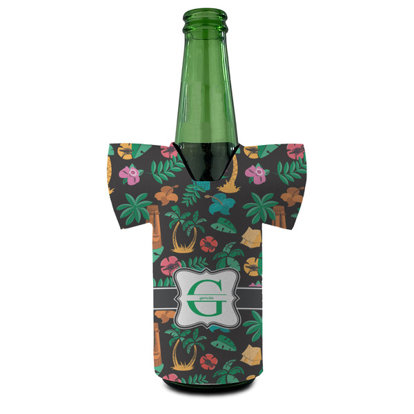 Hawaiian Masks Jersey Bottle Cooler - Set of 4 - FRONT (on bottle)