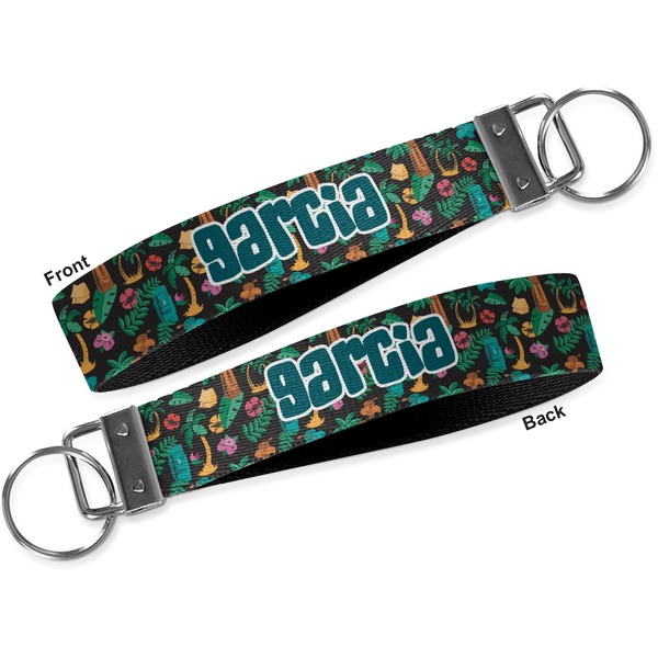 Hawaiian Masks Key-chain - Metal and Nylon - Front and Back