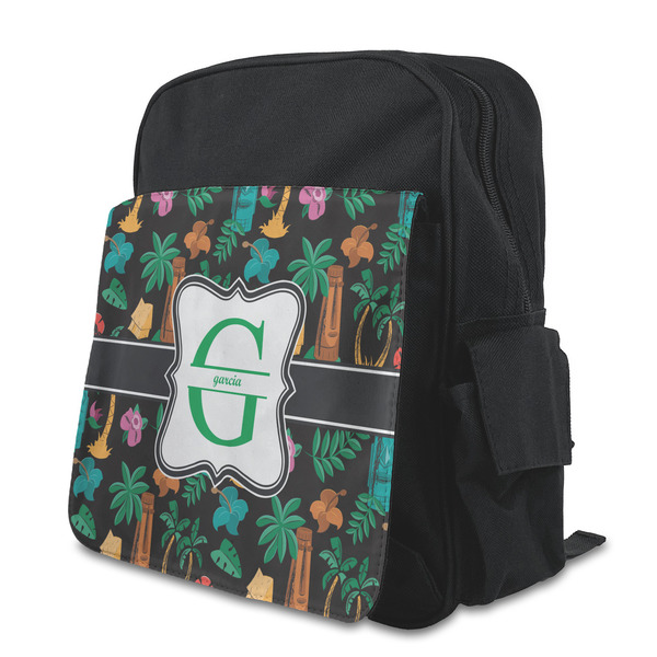 Custom Hawaiian Masks Preschool Backpack (Personalized)