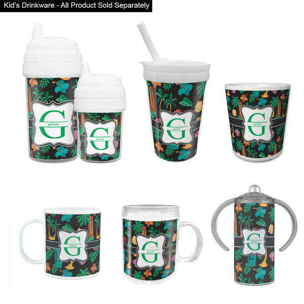 Hawaiian Masks Kid's Drinkware - Customized & Personalized