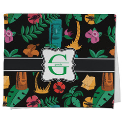Hawaiian Masks Kitchen Towel - Poly Cotton w/ Name and Initial