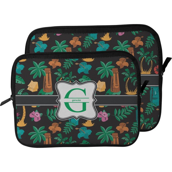 Hawaiian Masks Laptop Sleeve (Size Comparison)