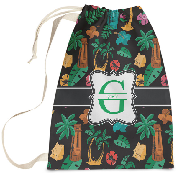 Custom Hawaiian Masks Laundry Bag - Large (Personalized)