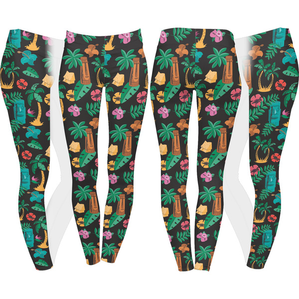 Hawaiian Masks Leggings Turn Around - Apvl