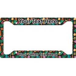 Hawaiian Masks License Plate Frame (Personalized)
