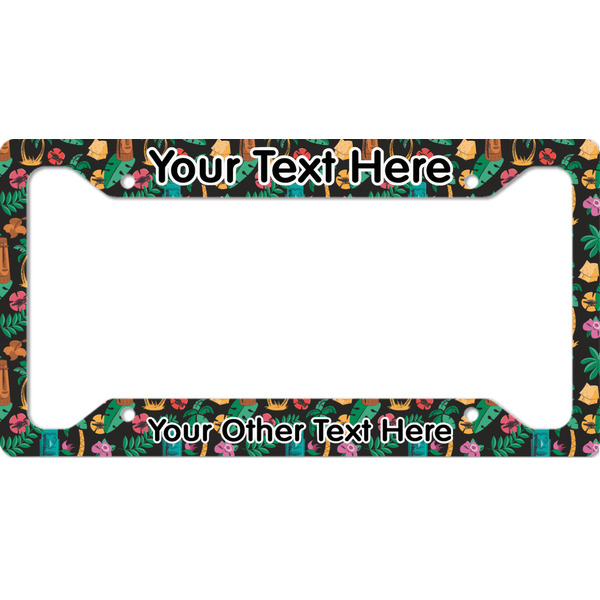 Custom Hawaiian Masks License Plate Frame - Style A (Personalized)