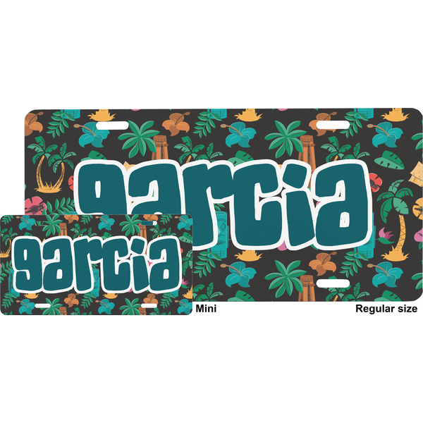 Hawaiian Masks License Plate (Sizes)