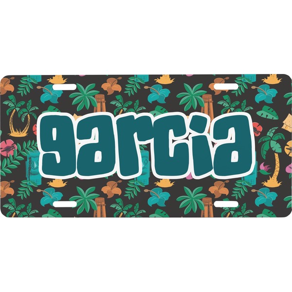 Custom Hawaiian Masks Front License Plate (Personalized)