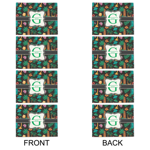 Hawaiian Masks Linen Placemat - APPROVAL Set of 4 (double sided)