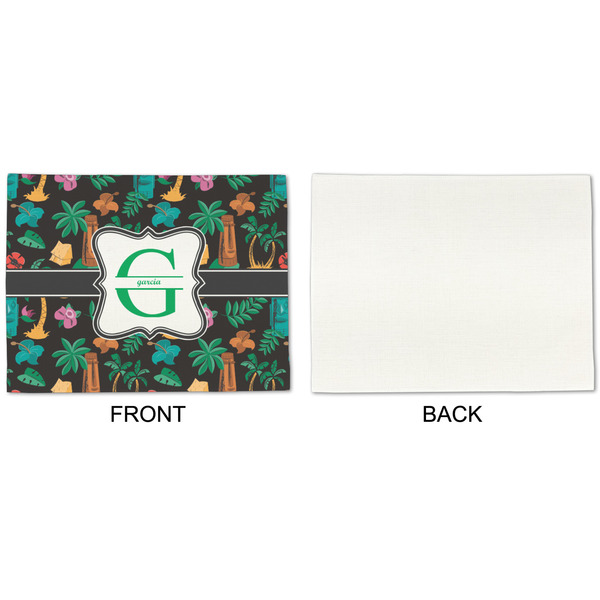 Hawaiian Masks Linen Placemat - APPROVAL Single (single sided)