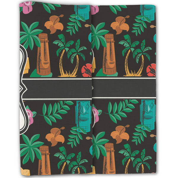 Hawaiian Masks Linen Placemat - Folded Half (double sided)
