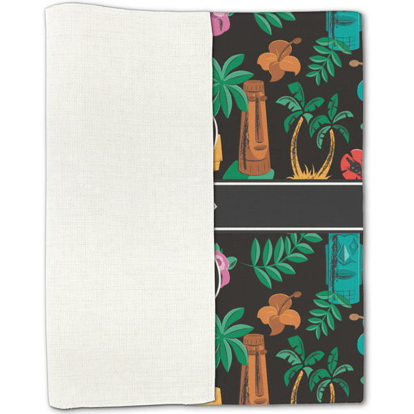 Hawaiian Masks Linen Placemat - Folded Half