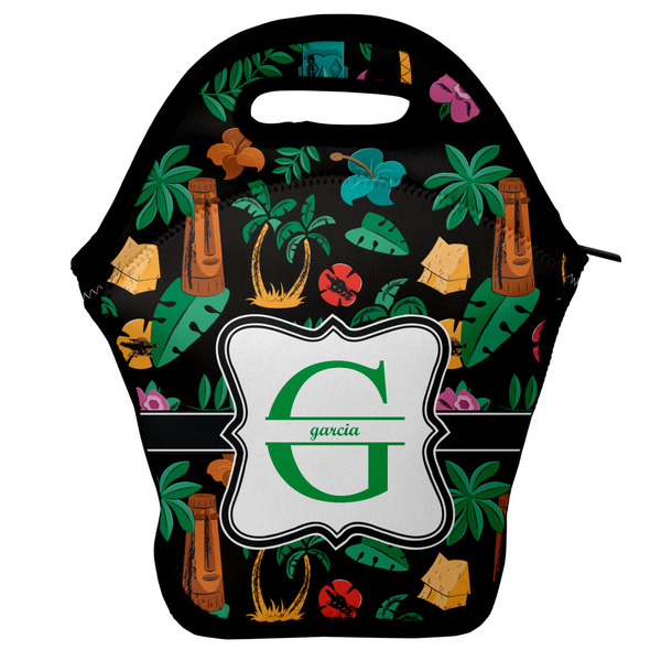 Custom Hawaiian Masks Lunch Bag w/ Name and Initial